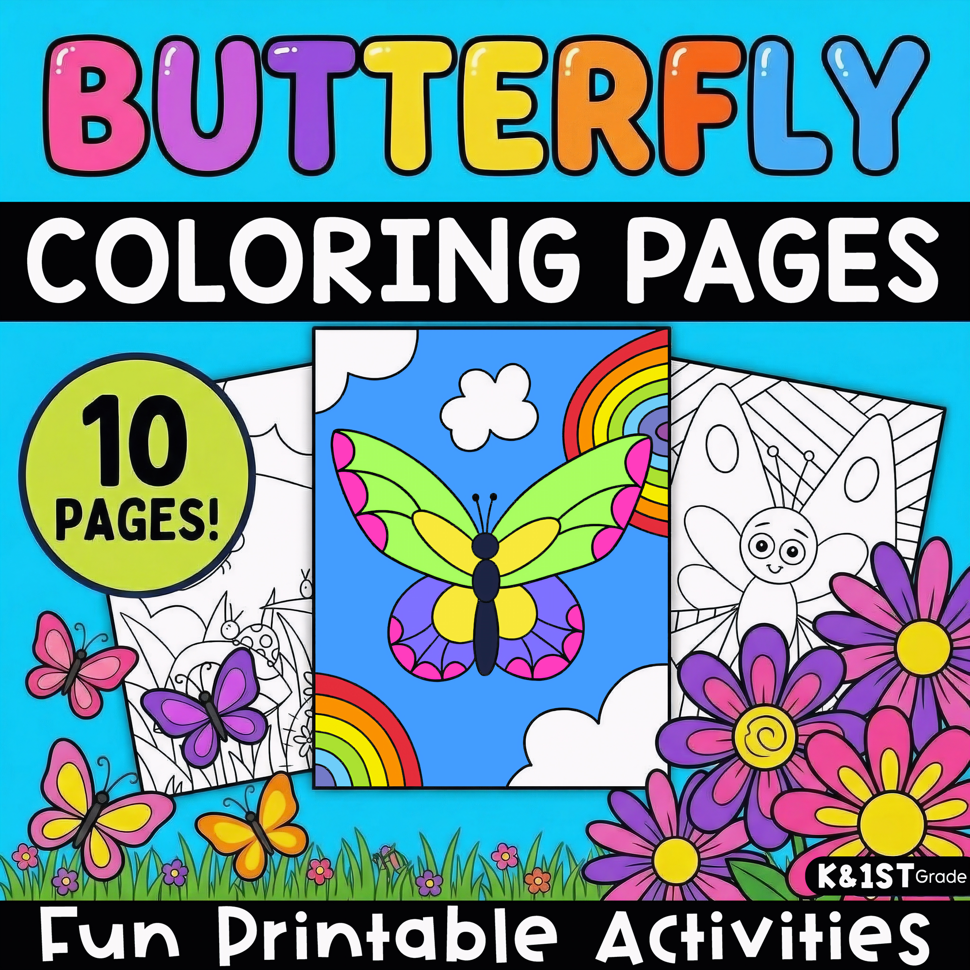 Spring Butterfly Coloring Pages | March Morning Work ...