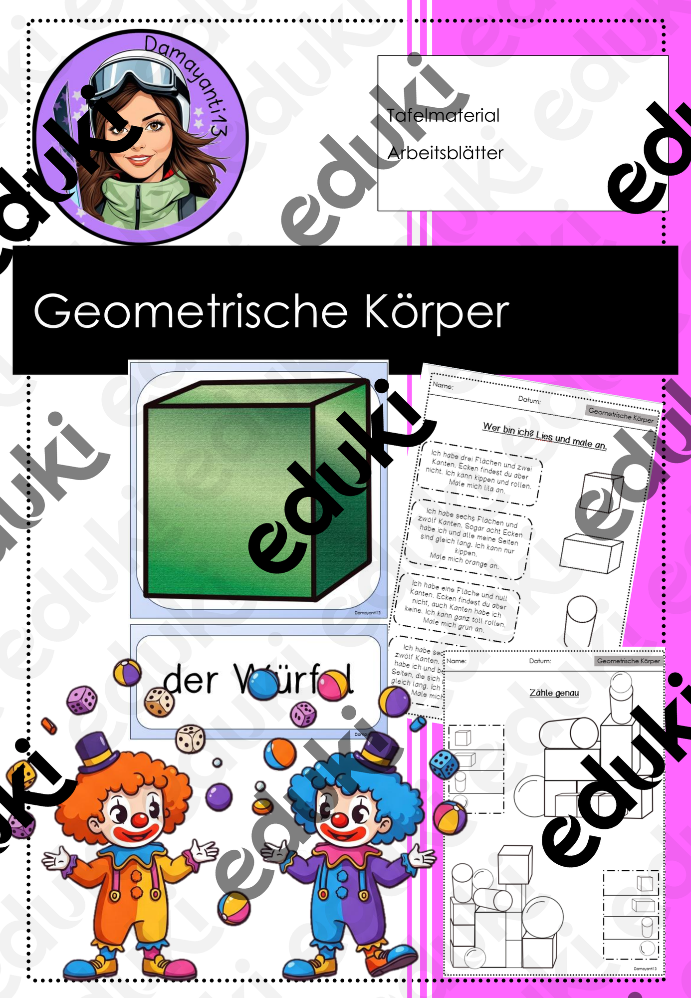 Geometrische Körper für Klasse 1 – Unterrichtsmaterial im Fach Mathematik