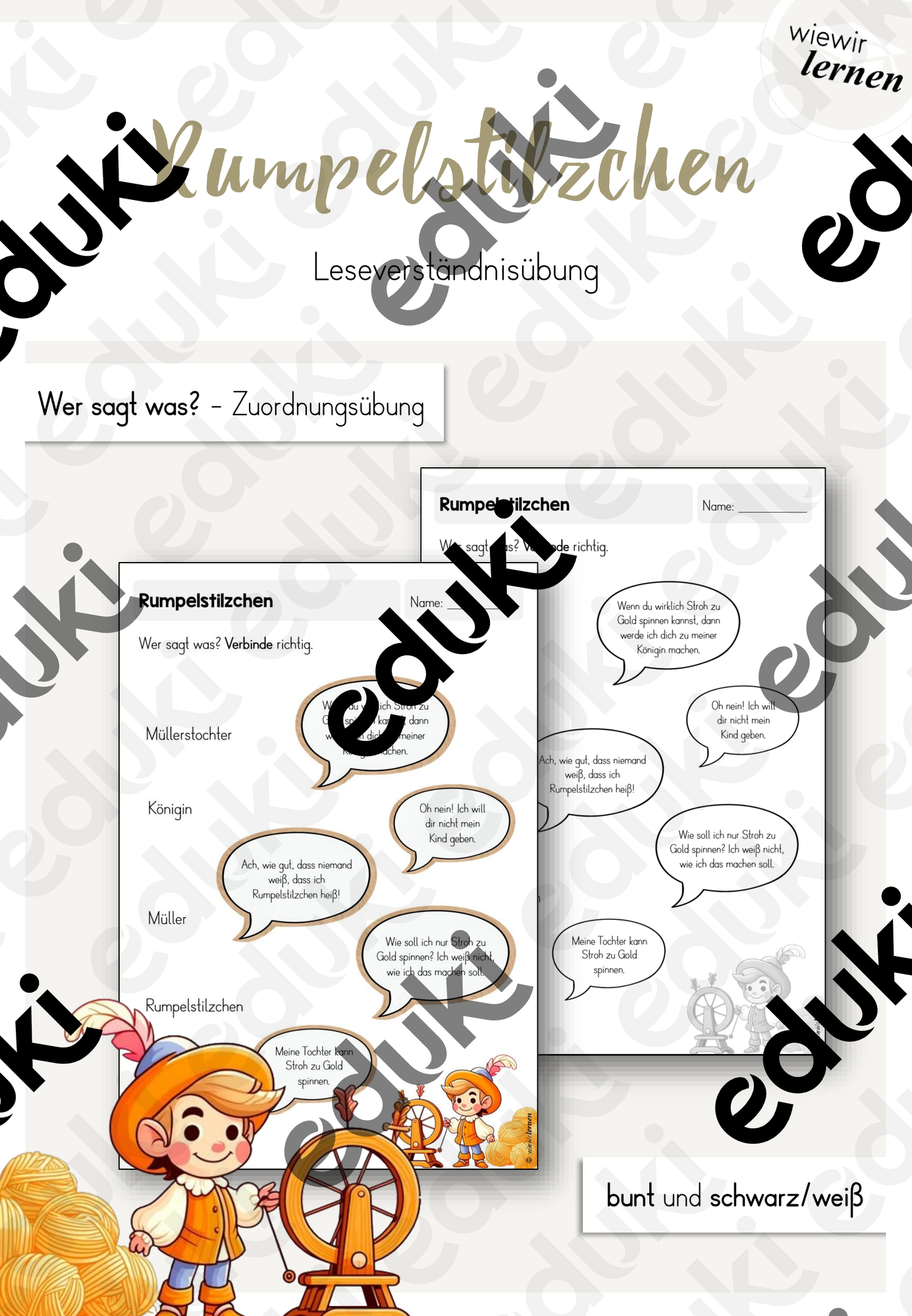 Märchen Werkstatt - Rumpelstilzchen - Wer sagt was