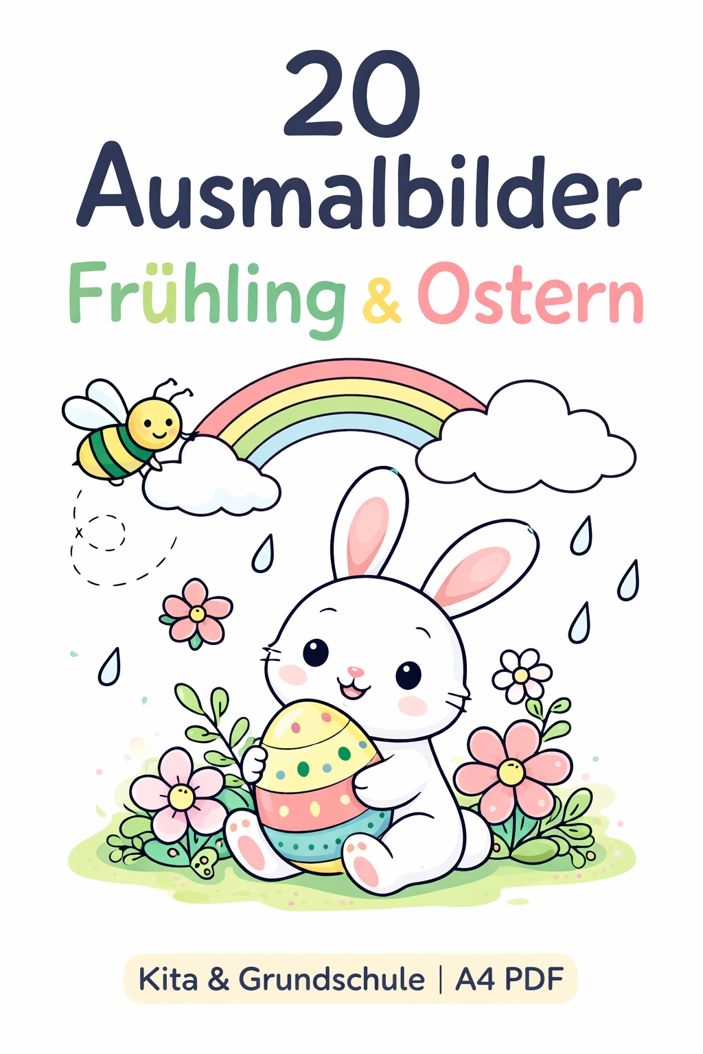 20 Ausmalbilder Frühling & Ostern – Kita & Grundschule