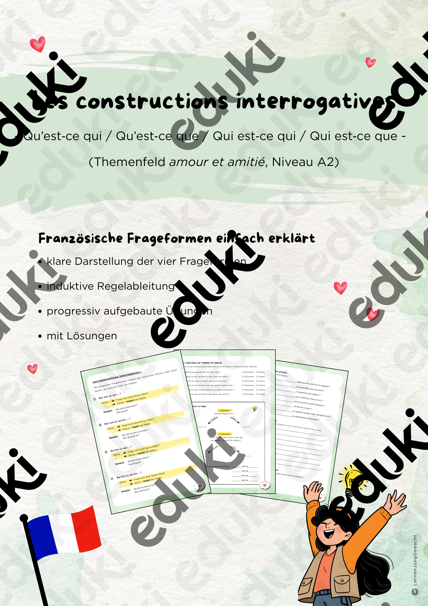 Franz sische Frageformen Qui Est ce Qui Co Unterrichtsmaterial Im franz-sische-frageformen-qui-est-ce-qui-co-unterrichtsmaterial-im