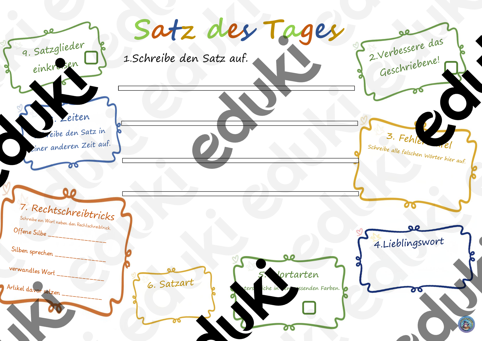 Satz Des Tages kombinierte Deutsch bung Unterrichtsmaterial Im Fach Satz Des Tages kombinierte Deutsch bung Unterrichtsmaterial Im Fach