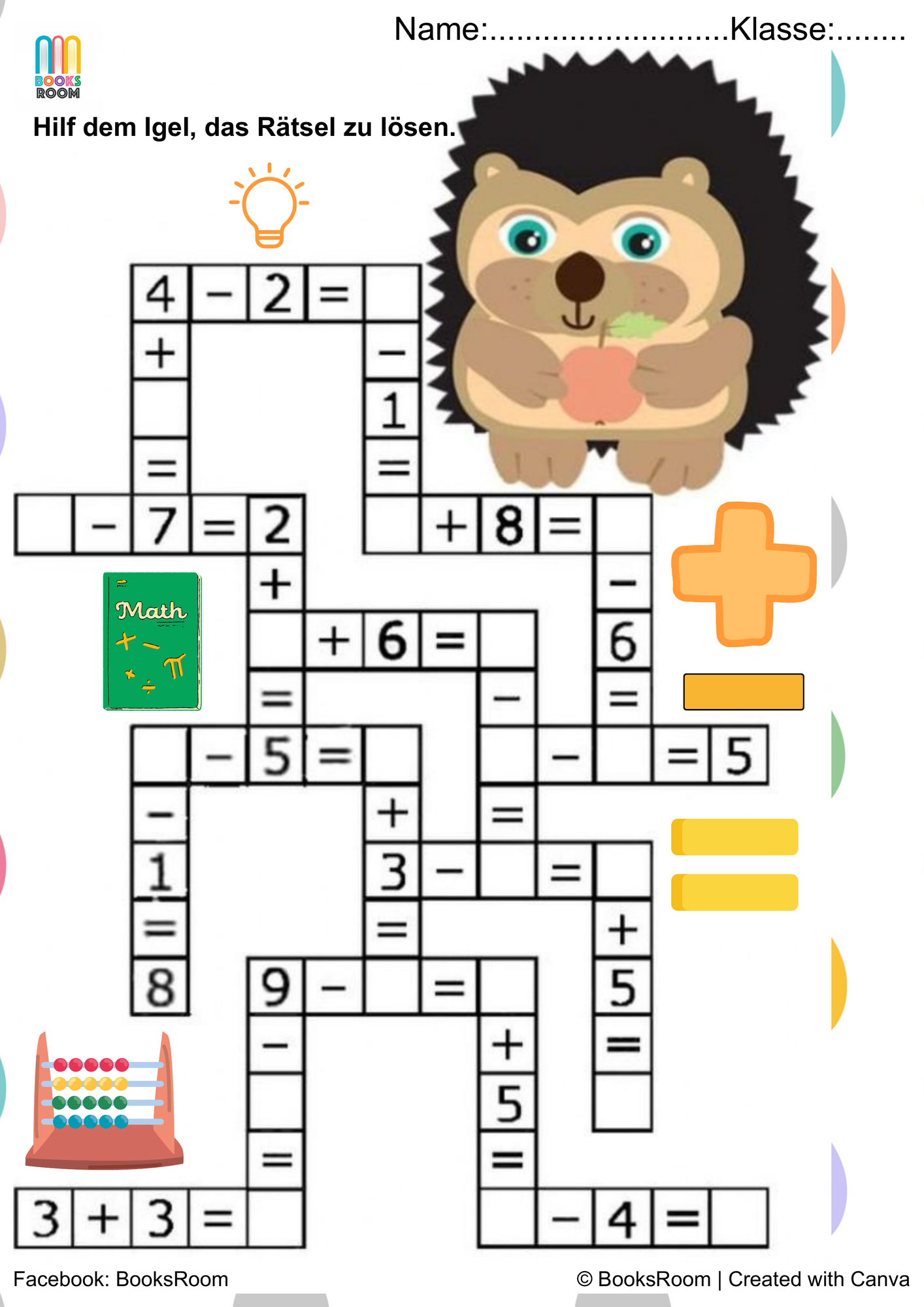 Mathe-Rätsel mit dem Igel | Rechnen im Zahlenraum 20