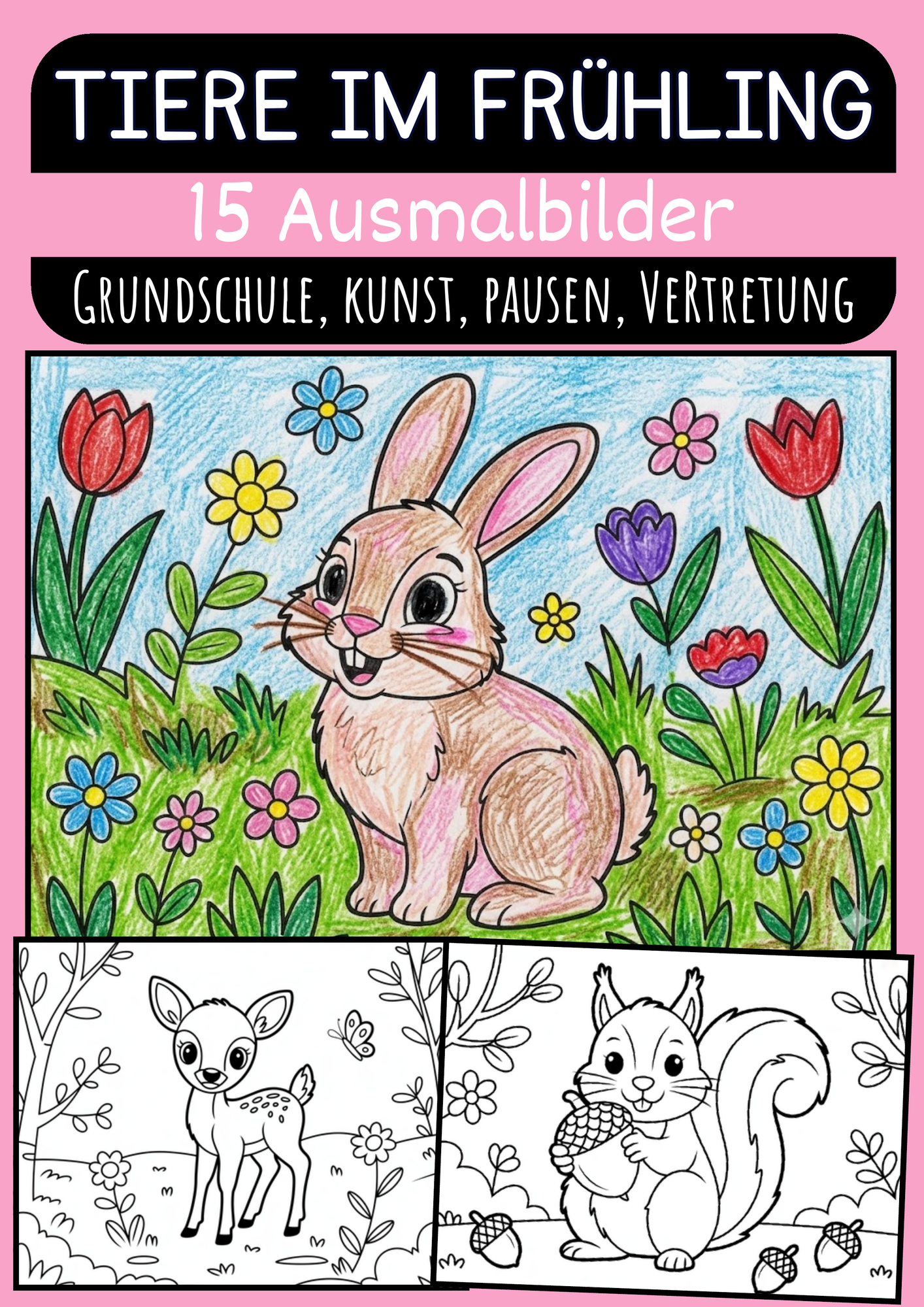 Tiere Im Frühling Ausmalbilder für Kinder Kunst & Malvorlagen Klasse 1