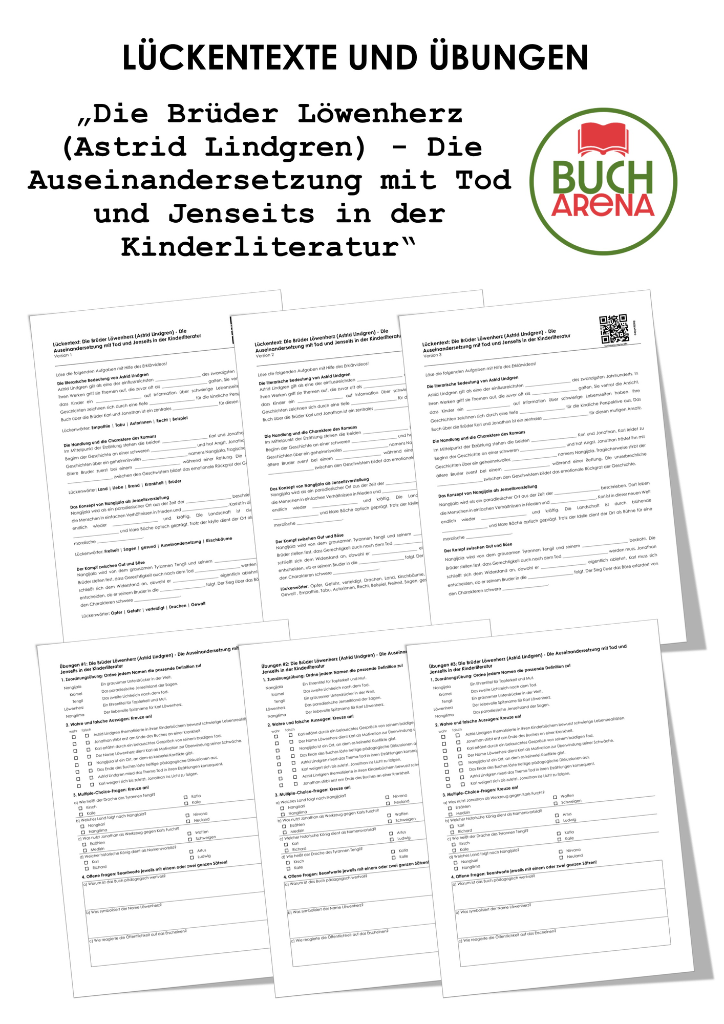 Die Brüder Löwenherz (Astrid Lindgren) - Die Auseinandersetzung mit Tod