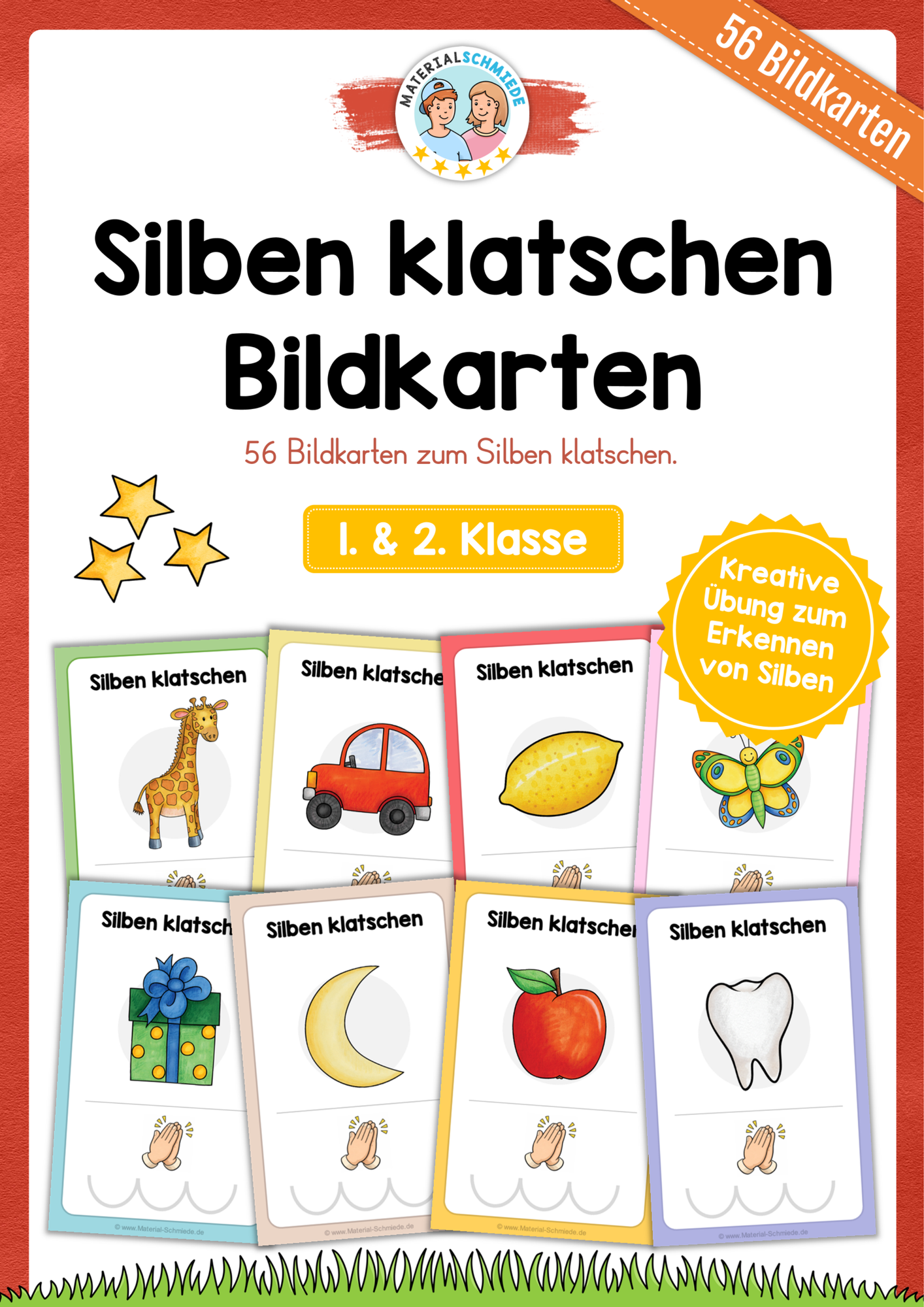 Bildkarten zum Silben klatschen – Unterrichtsmaterial im Fach Deutsch