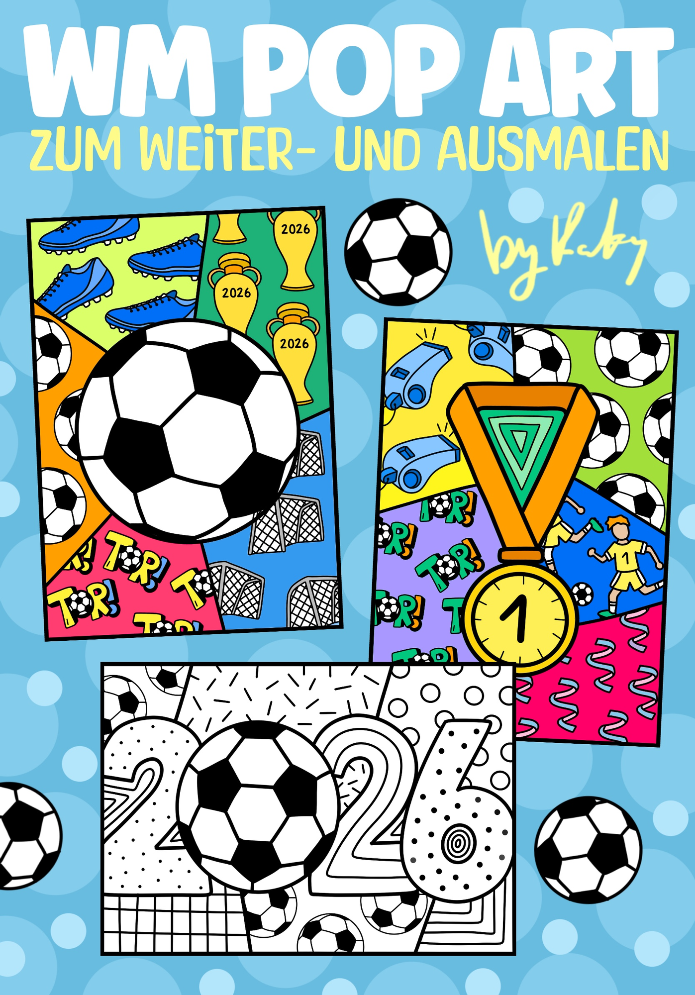 Fu ball WM 2026 Pop Art Kunst Zum Weiter Ausmalen fu-ball-wm-2026-pop-art-kunst-zum-weiter-ausmalen