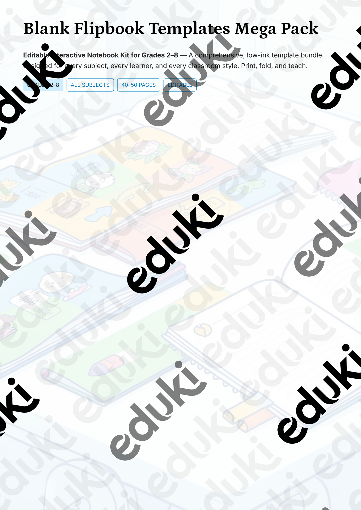 Editable Flipbook Templates Mega Pack | Interactive Notebook Kit ...