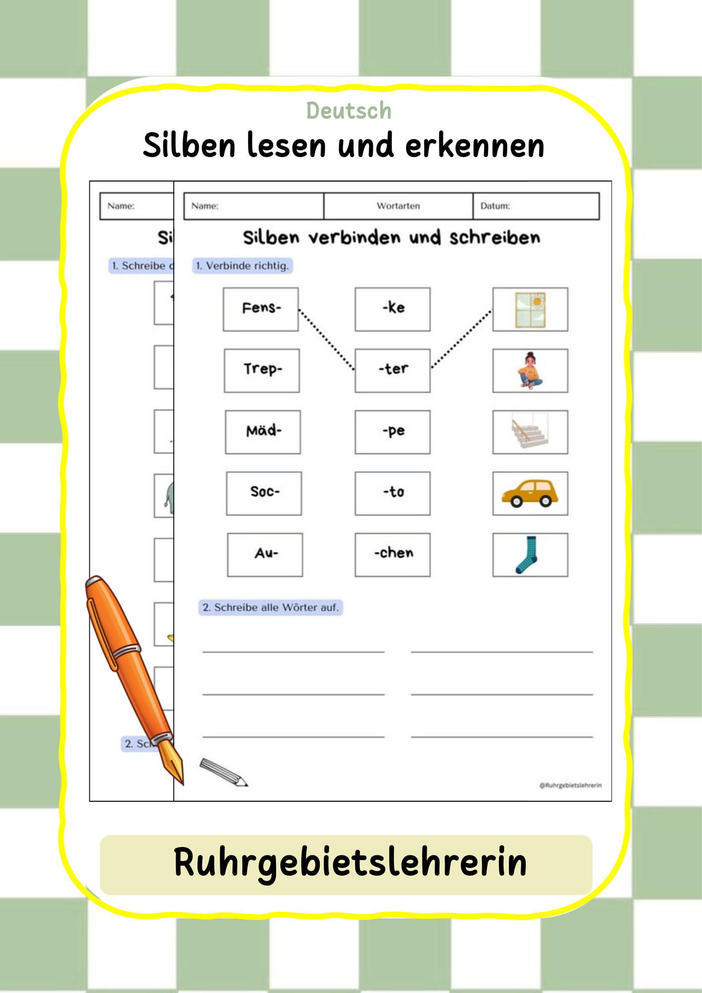 Silben lesen, erkennen und schreiben – Unterrichtsmaterial im Fach Deutsch
