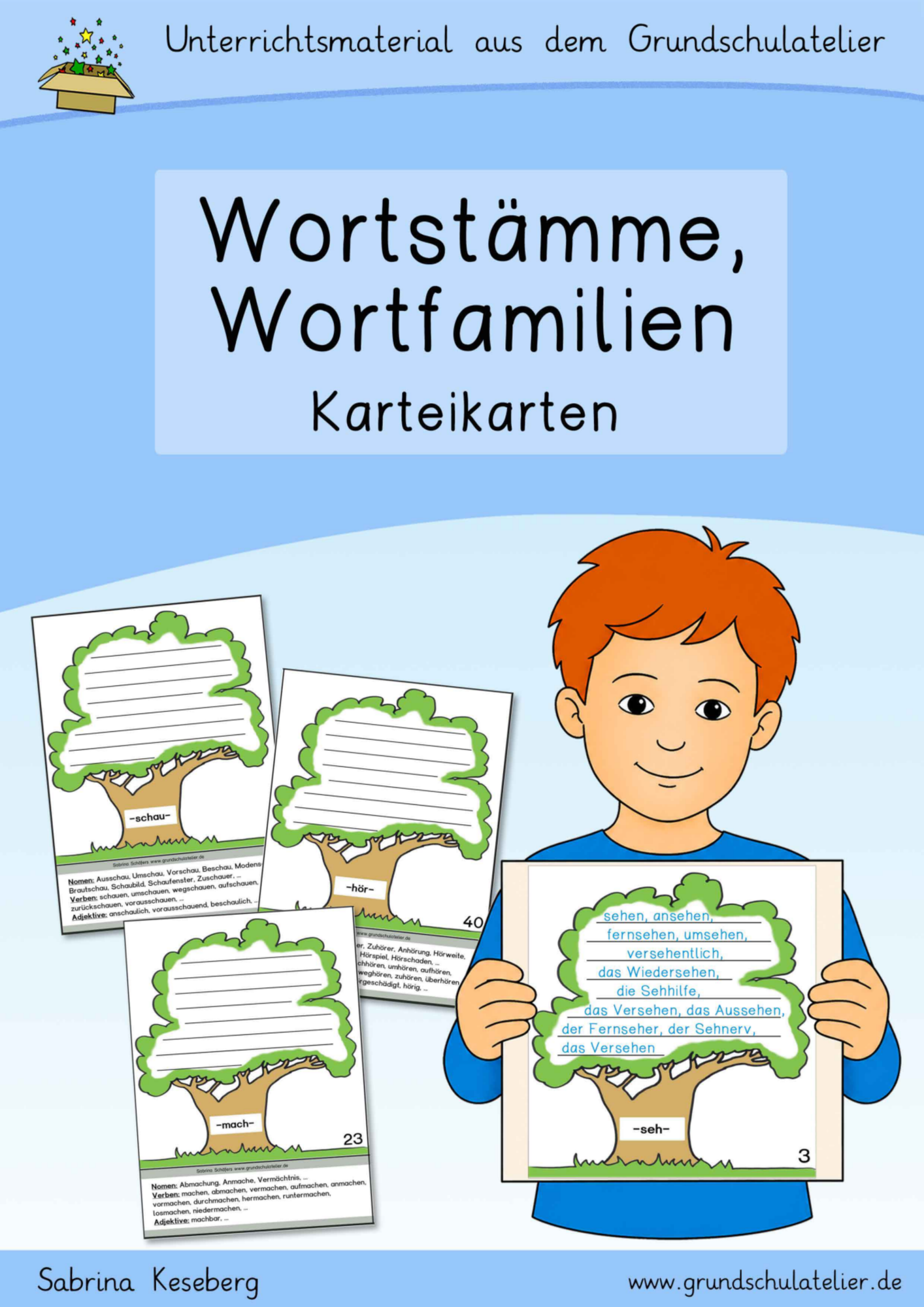 Wortstämme & Wortfamilien (40 Karten, Klassen 3/4