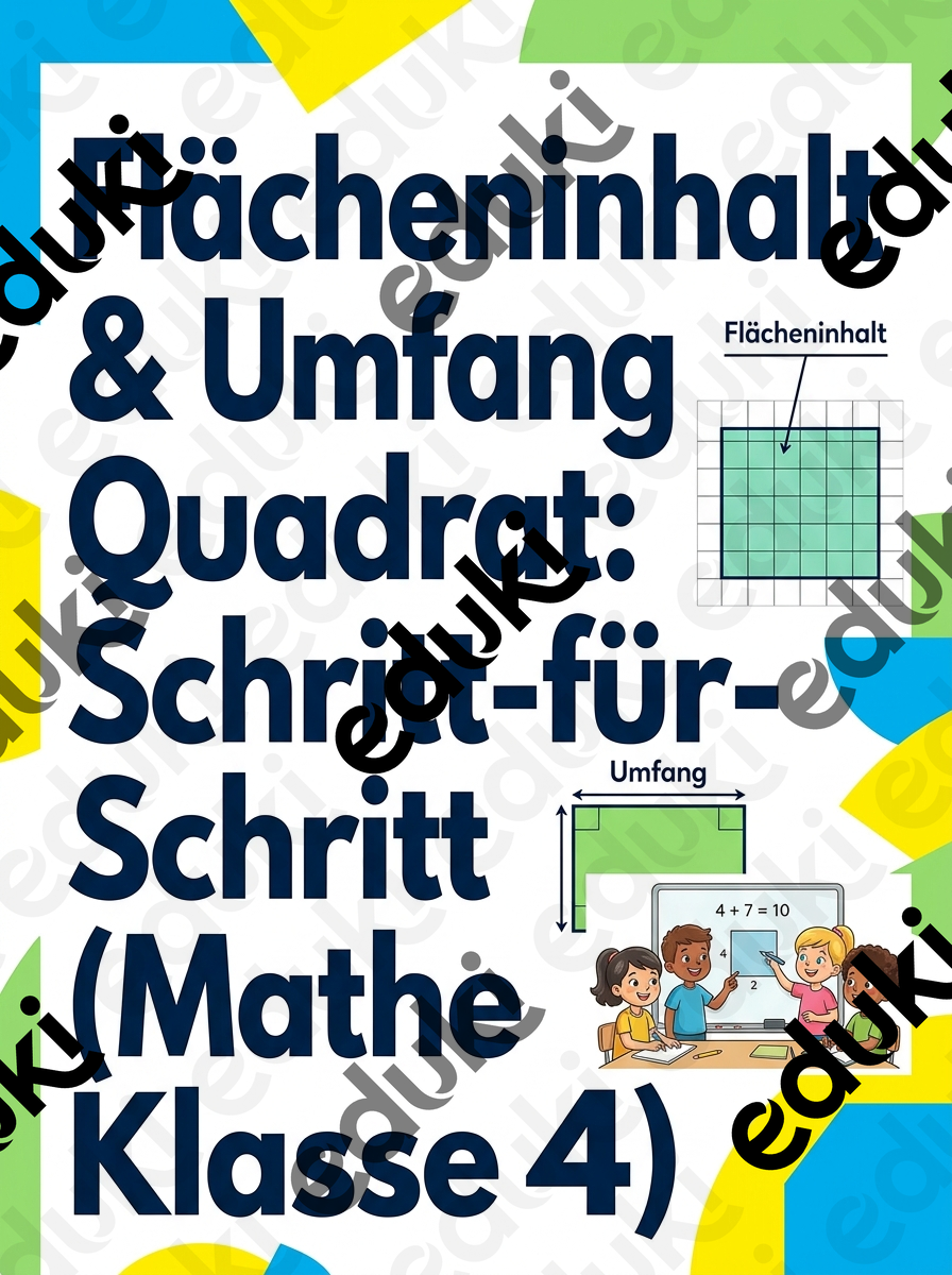 Flächeninhalt & Umfang Quadrat: Schritt-für-Schritt (Mathe Klasse 4