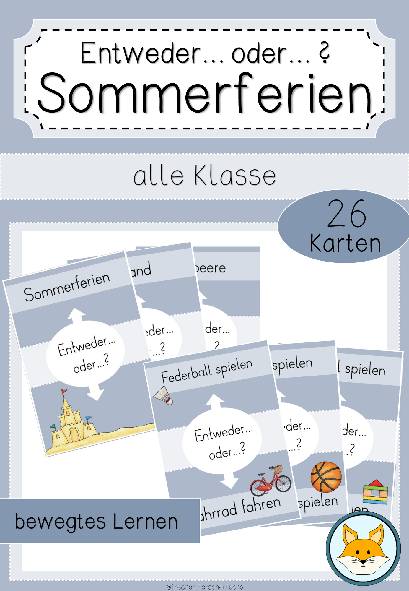 entweder oder spiel Sommerferien - Entweder... oder...? | bewegtes Lernen