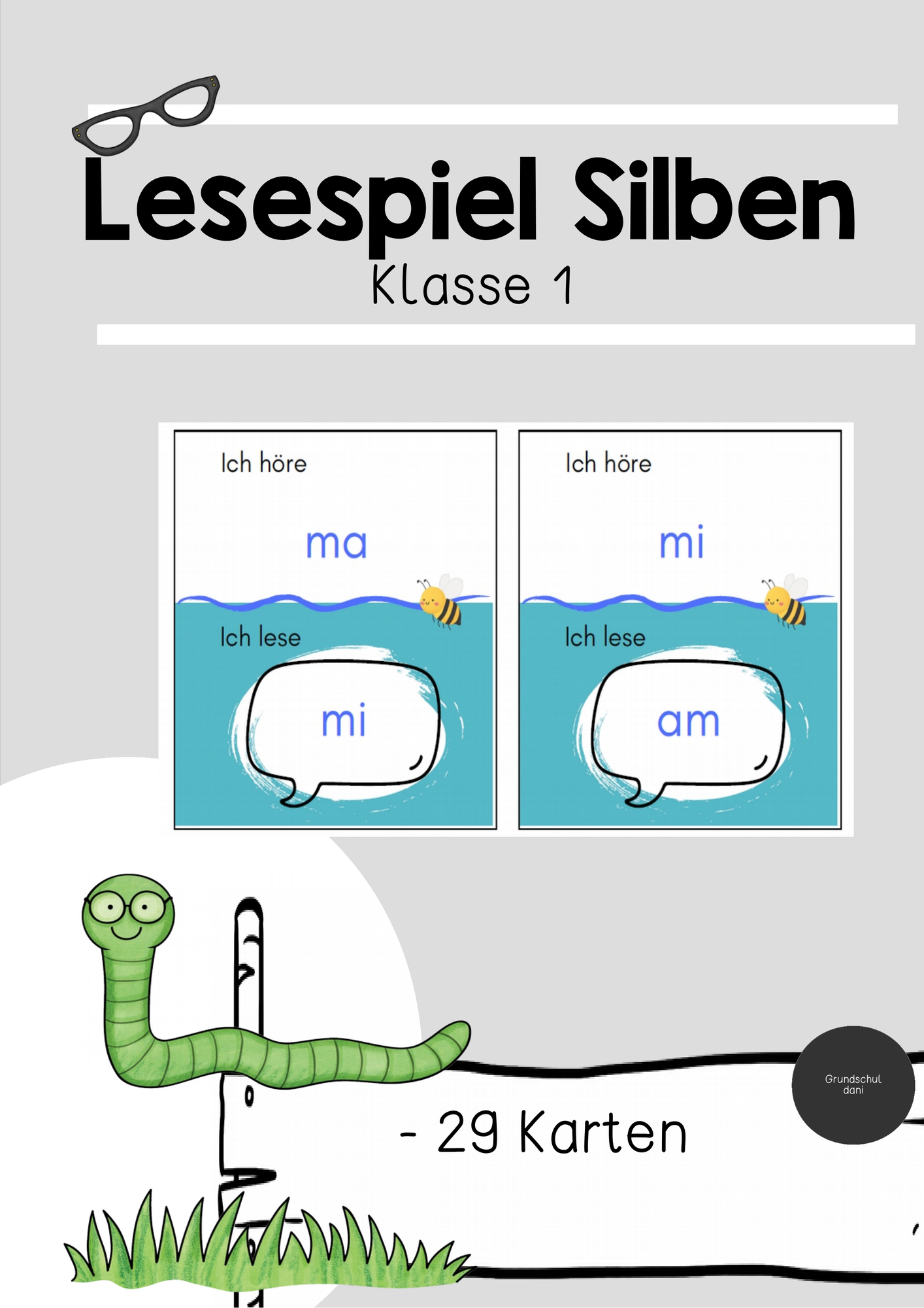 Lesespiel Silben – Unterrichtsmaterial im Fach Deutsch