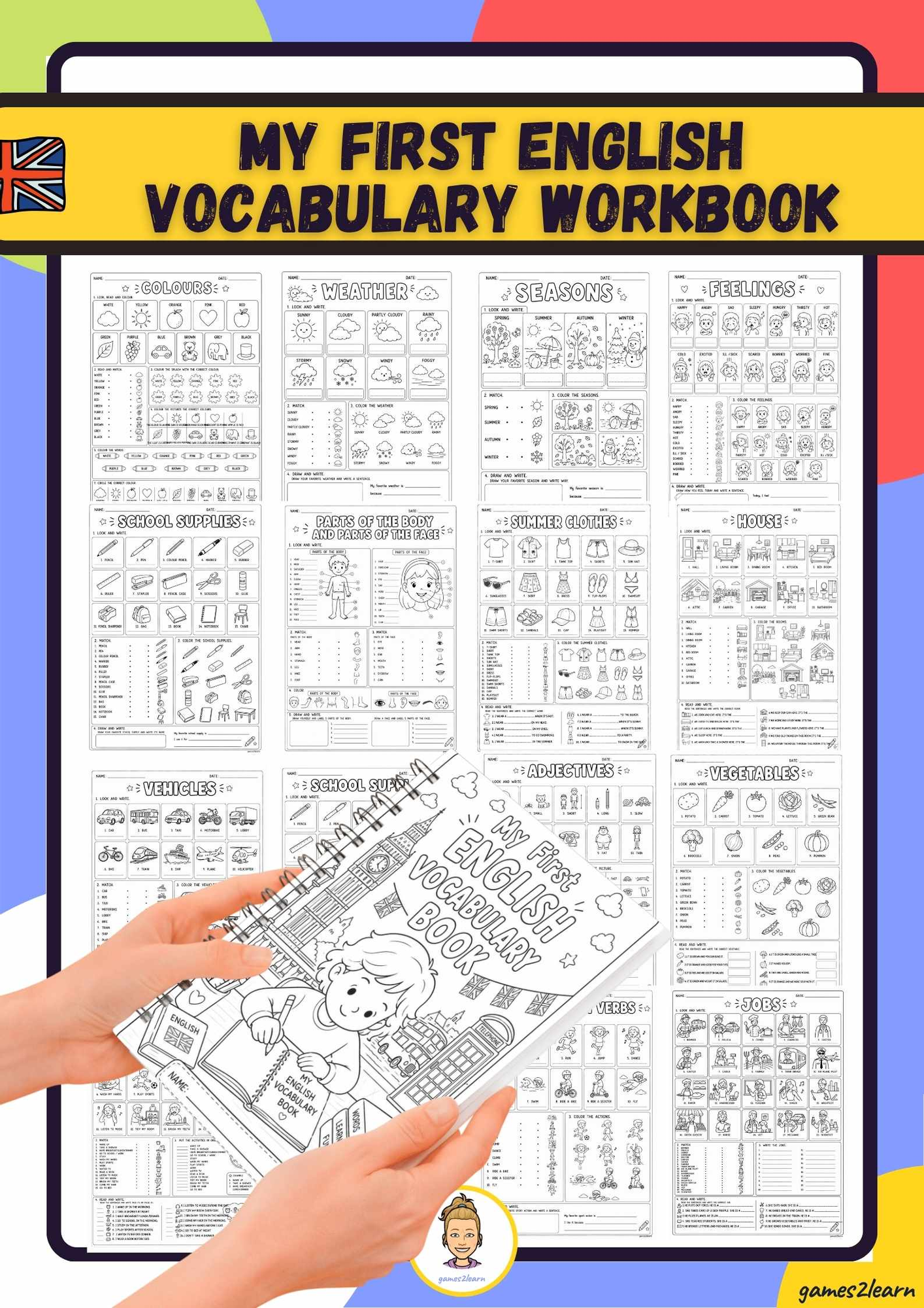 My First English Vocabulary Worksheets - material de la siguiente ...