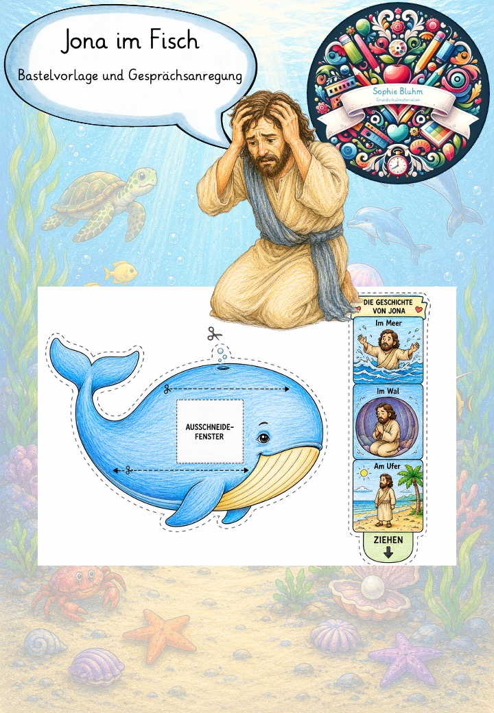 Jona Im Fisch Bastelvorlage Und Nacherz hlung Unterrichtsmaterial jona-im-fisch-bastelvorlage-und-nacherz-hlung-unterrichtsmaterial