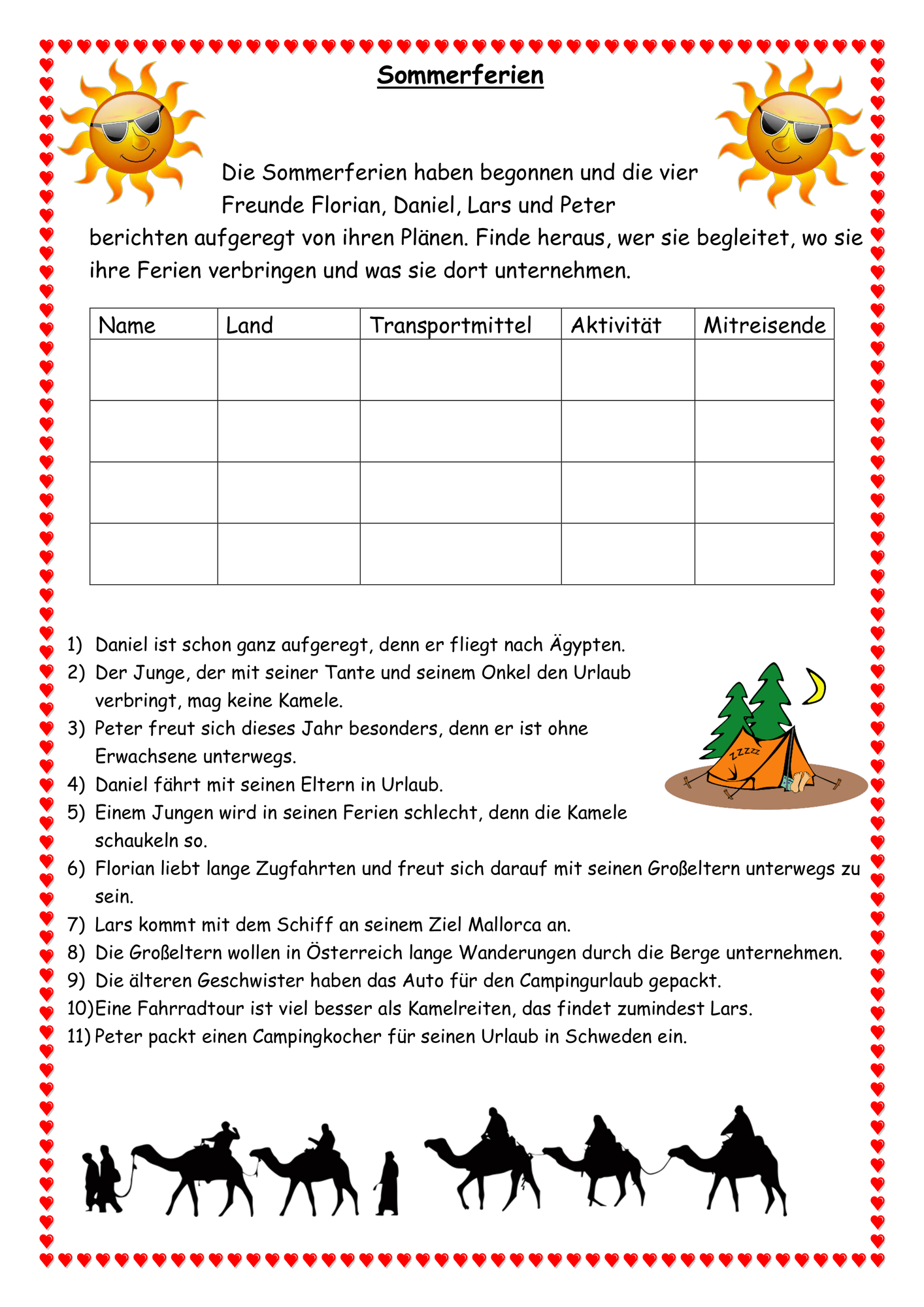 Sommerferien - Logicals fr die Sekundarstufe #sommerbeieduki   Unterrichtsmaterial im Fach Deutsch