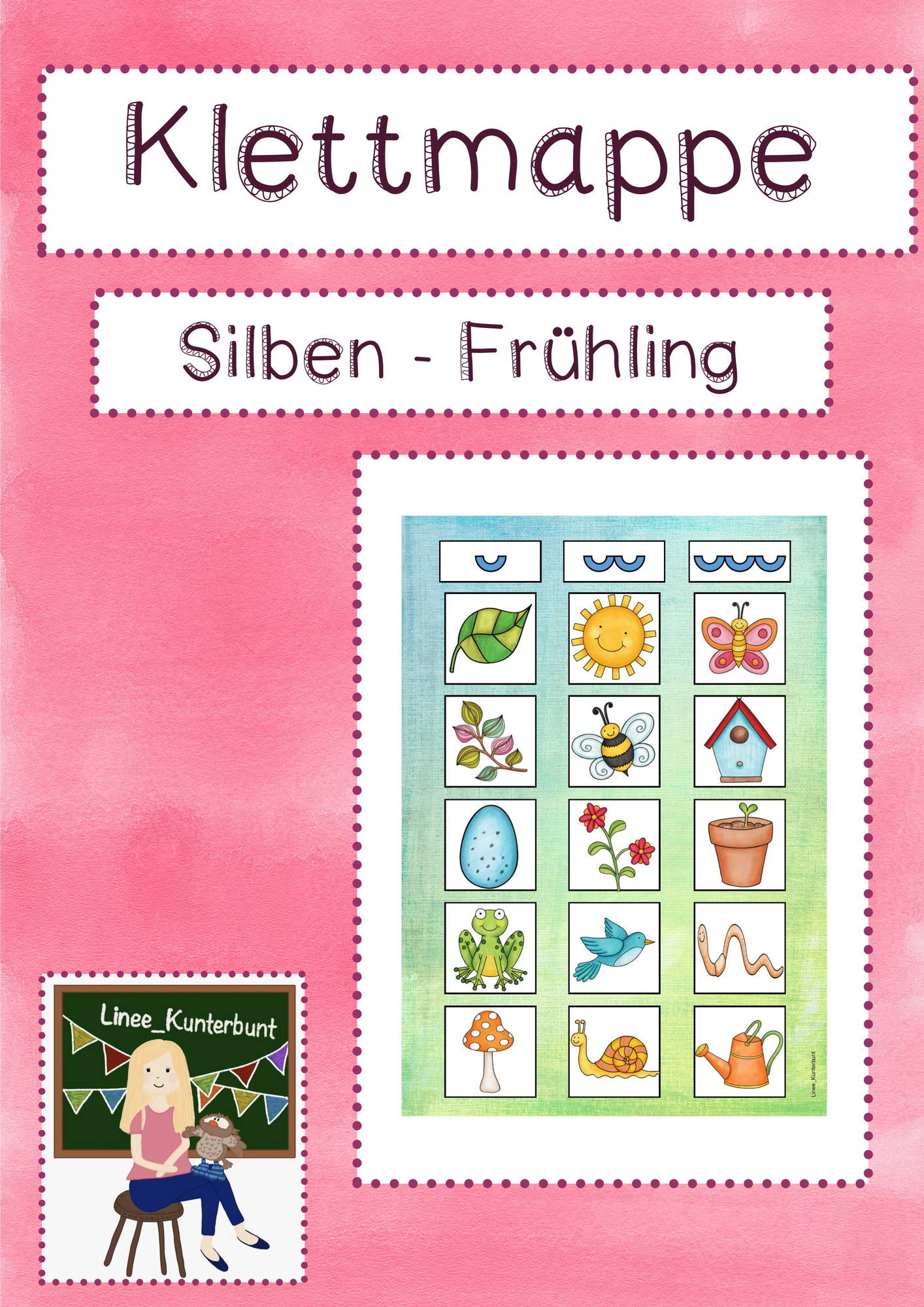 Klettmappe - Silben Frühling – Unterrichtsmaterial im Fach Deutsch