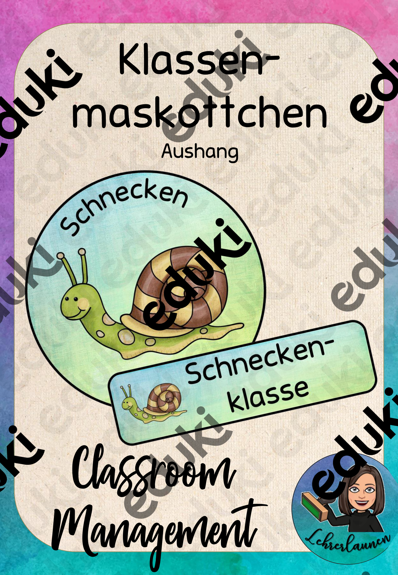 Schneckenklasse Klassenmaskottchen Klassentier – Unterrichtsmaterial im ...