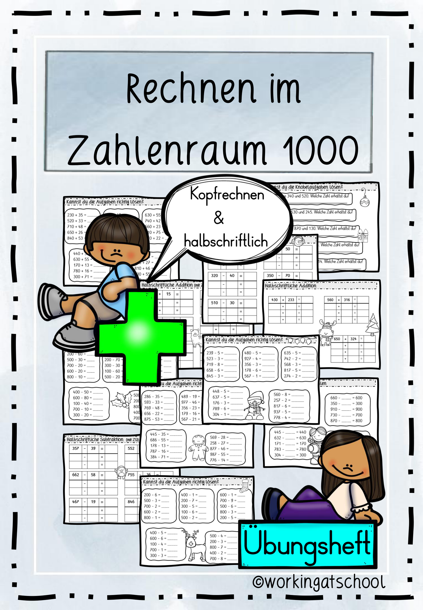 Mini-Heft Rechnen im Zahlenraum 1000 – Unterrichtsmaterial im Fach