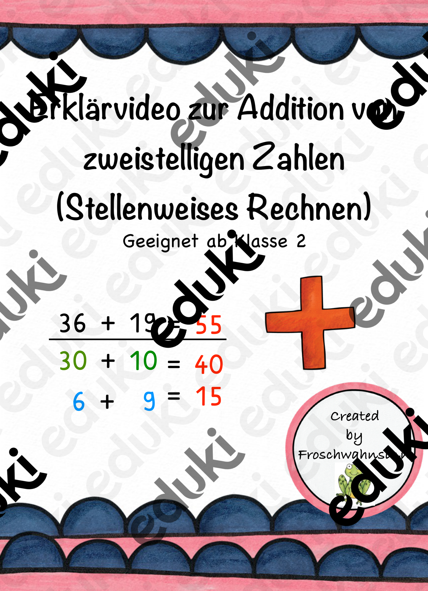 Erklärvideo stellenweises Addieren zweistelliger Zahlen