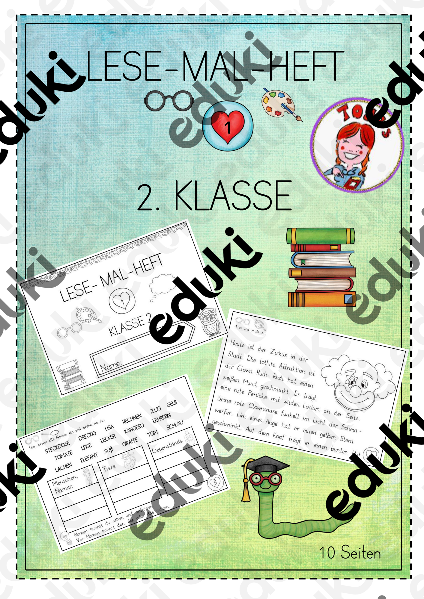 Lese-Mal-Heft 1 (2. Klasse) – Unterrichtsmaterial im Fach Deutsch