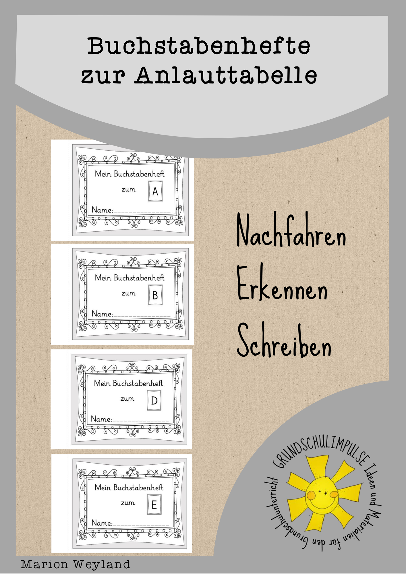 Buchstabenhefte zur Anlauttabelle – Unterrichtsmaterial im Fach Deutsch