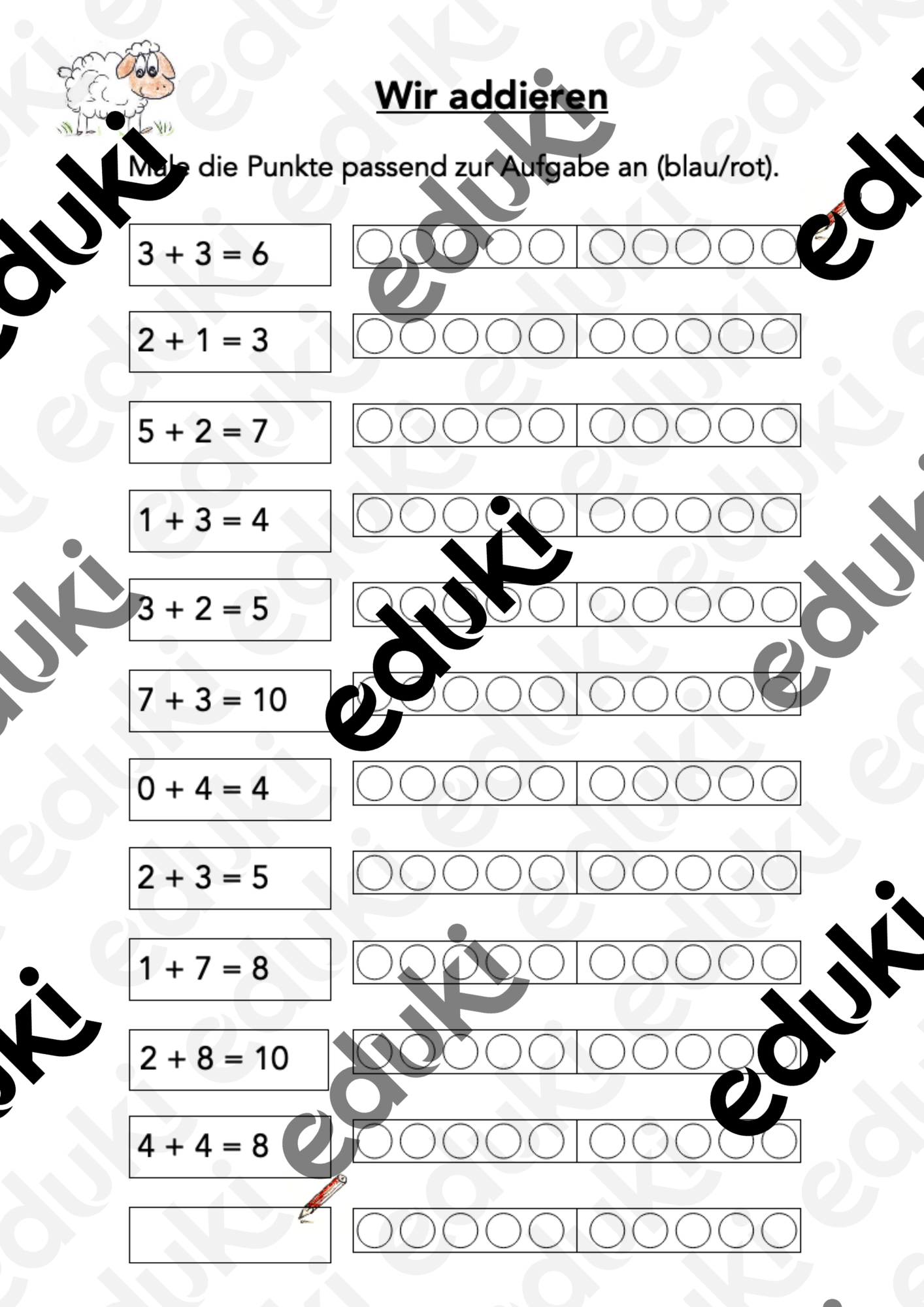Einführung Addition (Klasse 1) – Unterrichtsmaterial im Fach Mathematik