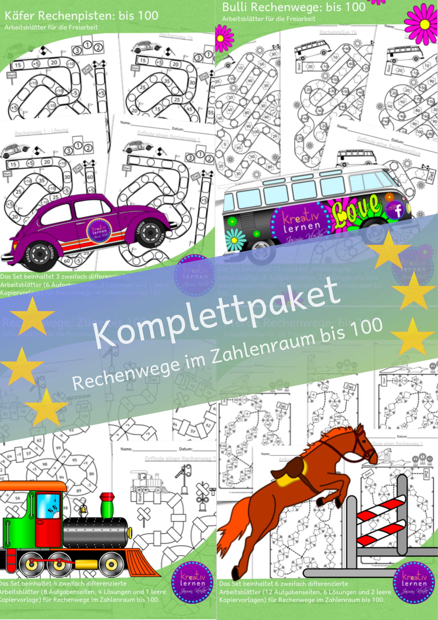 Komplettpaket: Rechenwege im Zahlenraum bis 100 – Unterrichtsmaterial
