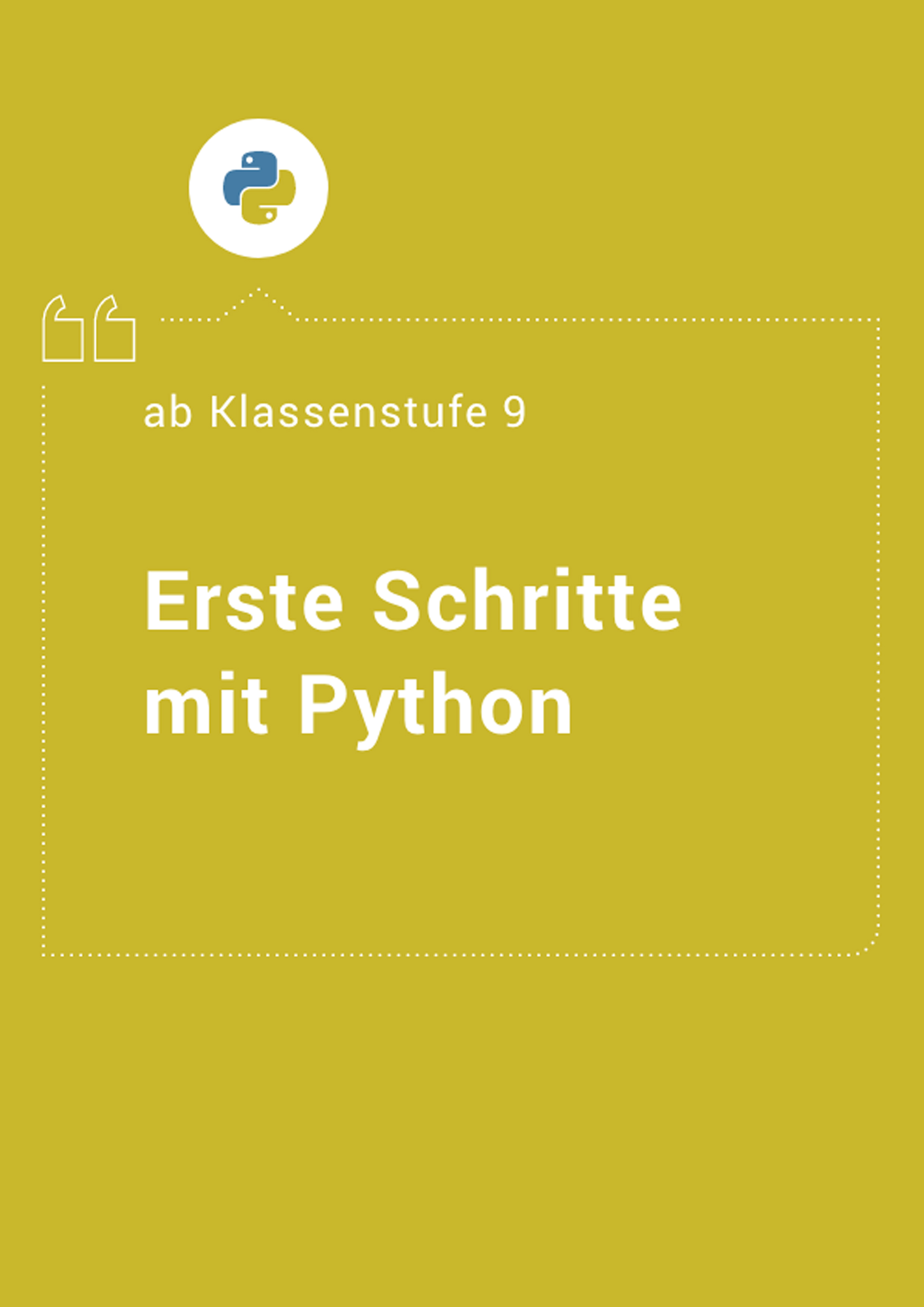 Programmieren lernen mit Python – Unterrichtsmaterial im Fach Digitale ...